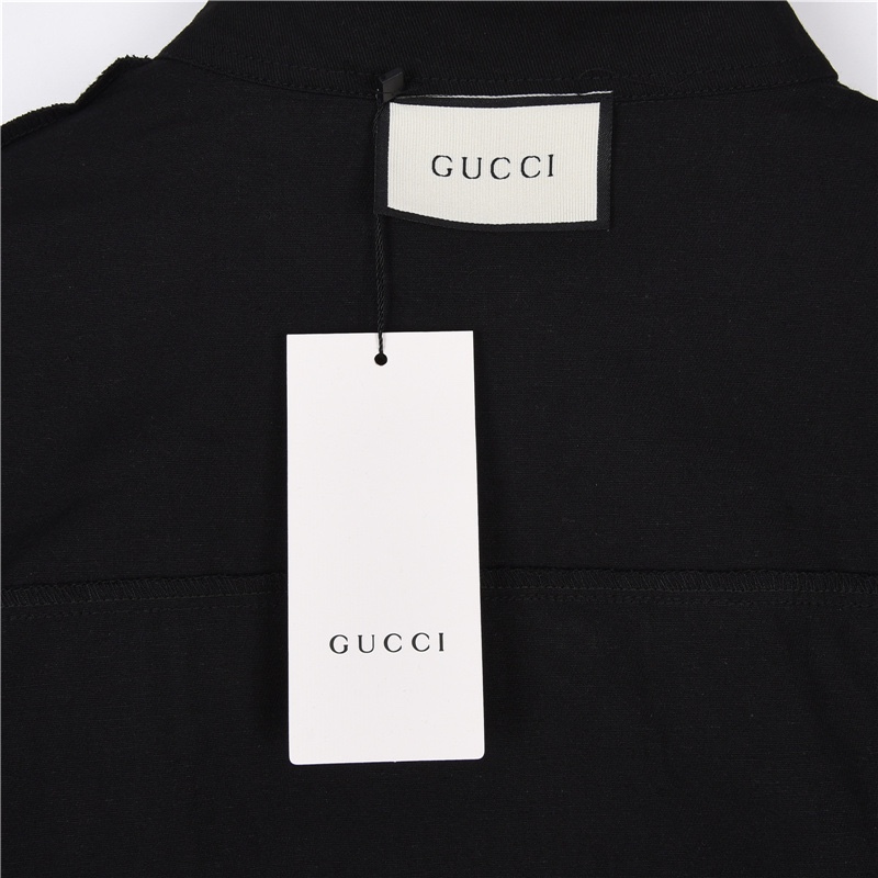 Gucci/古驰 23ss 限定款 织带环保水洗全棉长袖衬衫