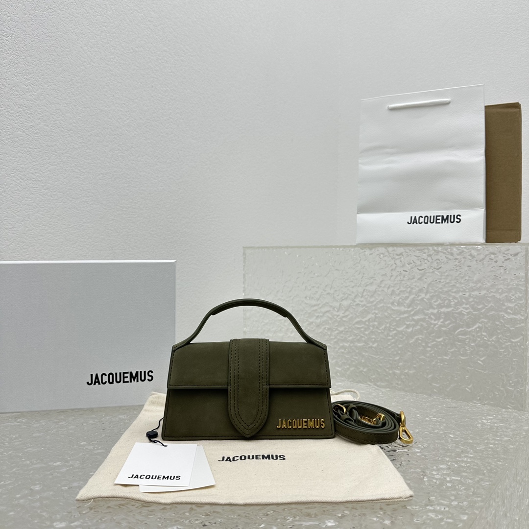 Knockoff Highest Quality
 Jacquemus Crossbody & Shoulder Bags Gold Green Chamois Frosted Fall/Winter Collection Mini