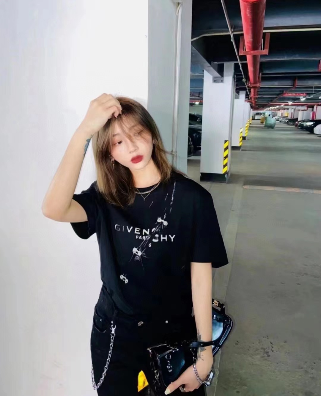 GIVECHYGivenchy Visual Trap Discharge Printed Short Sleeve Upper Body Effect