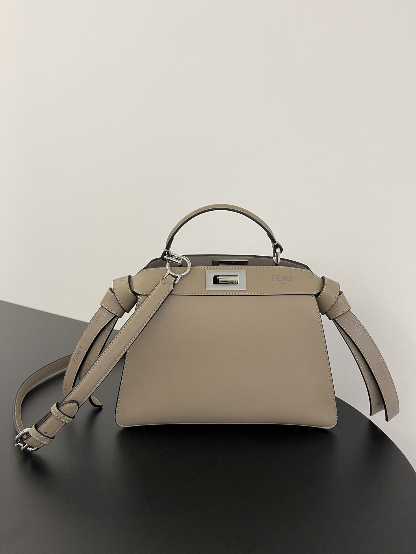 Fendi Peekaboo Iconic Mini Leather Top Handle Bag - Dove Gray 10 i1684745370 1445 0