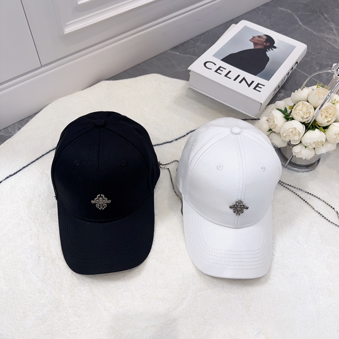 [Chrome Hearts Hats]Croheart New Summer Hardtop Baseball Cap Chain decorated b