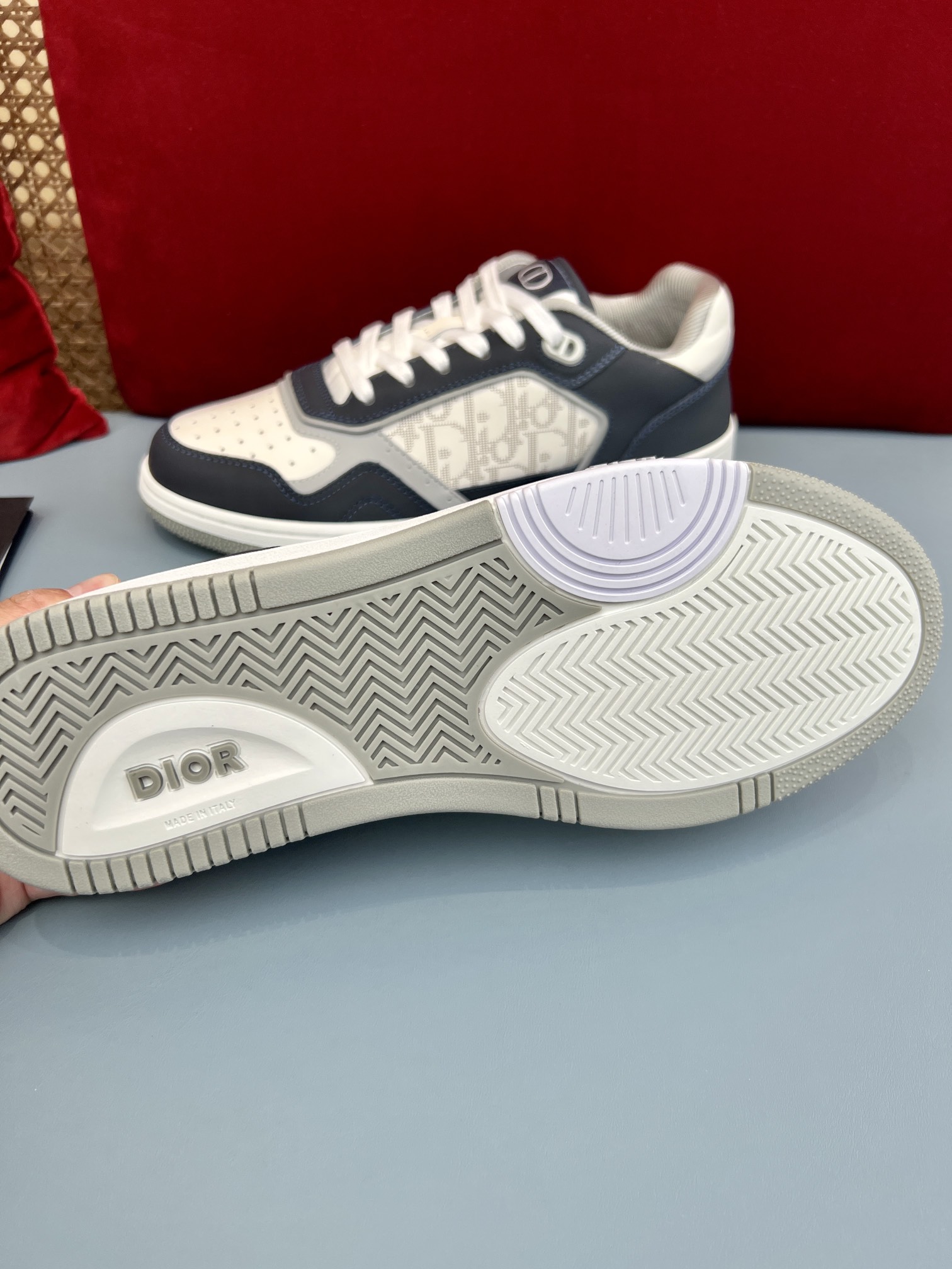 情侣款 蓝白👫出厂价、Dior 迪奥B27最新款板鞋运动鞋 3
