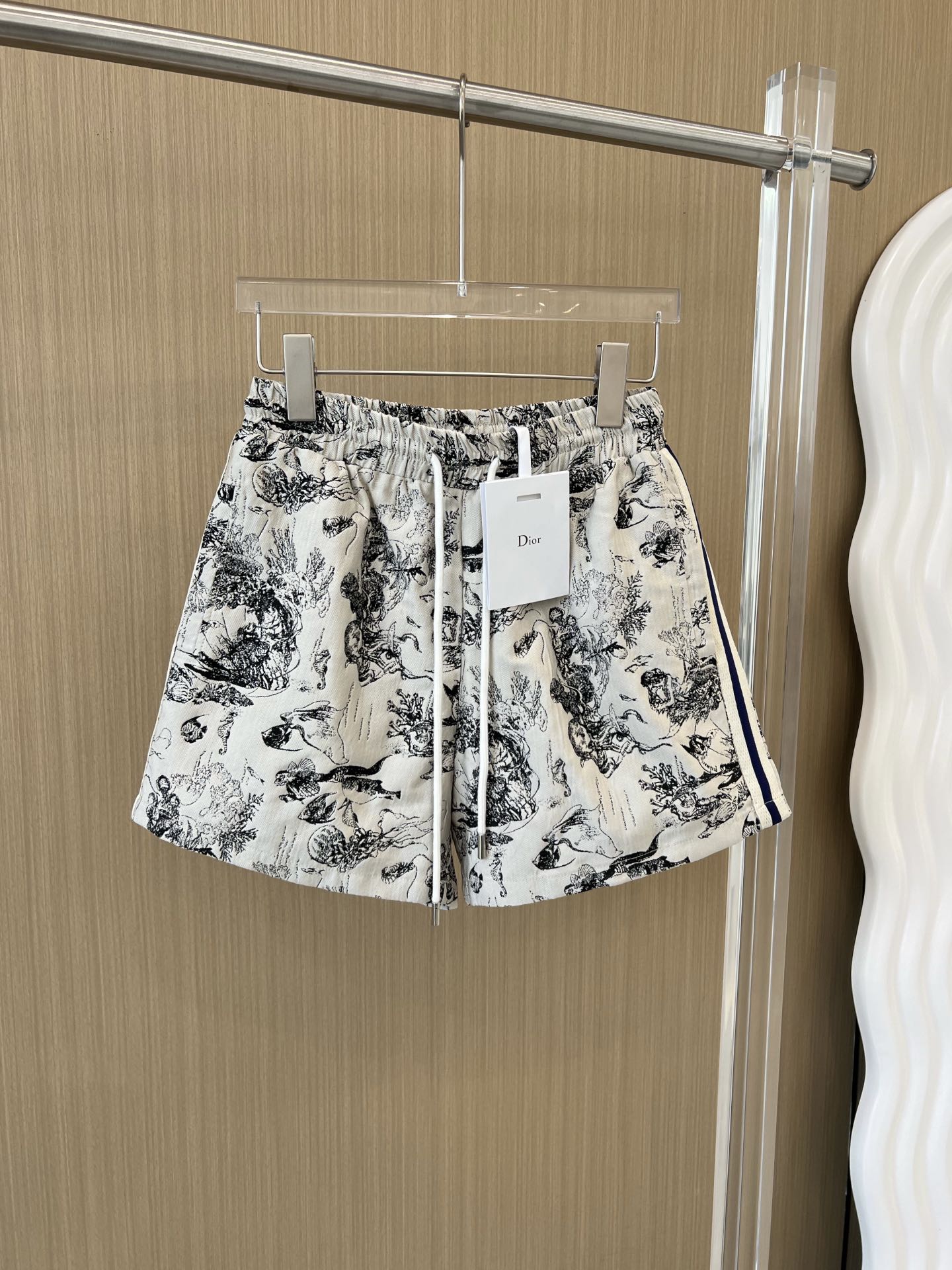 Dior Clothing Shorts White Embroidery