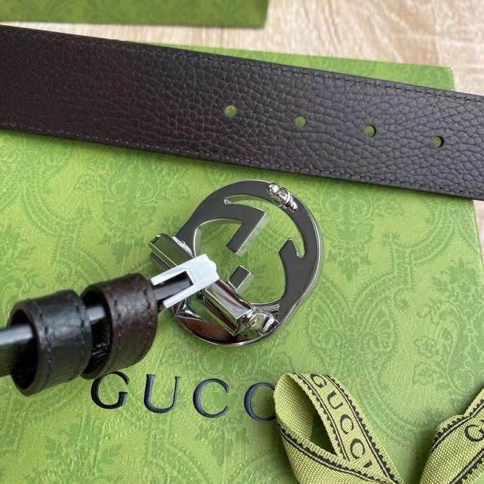 古弛GUCCl男士腰带带身采用进口牛