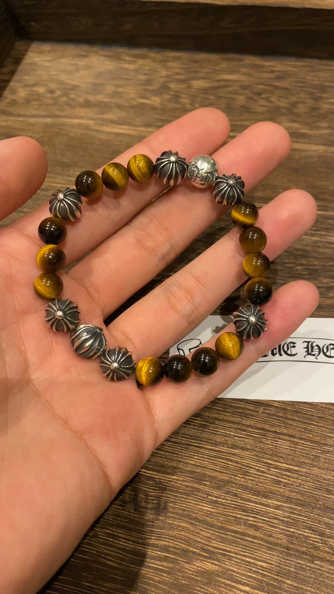 Silver bead bracelet