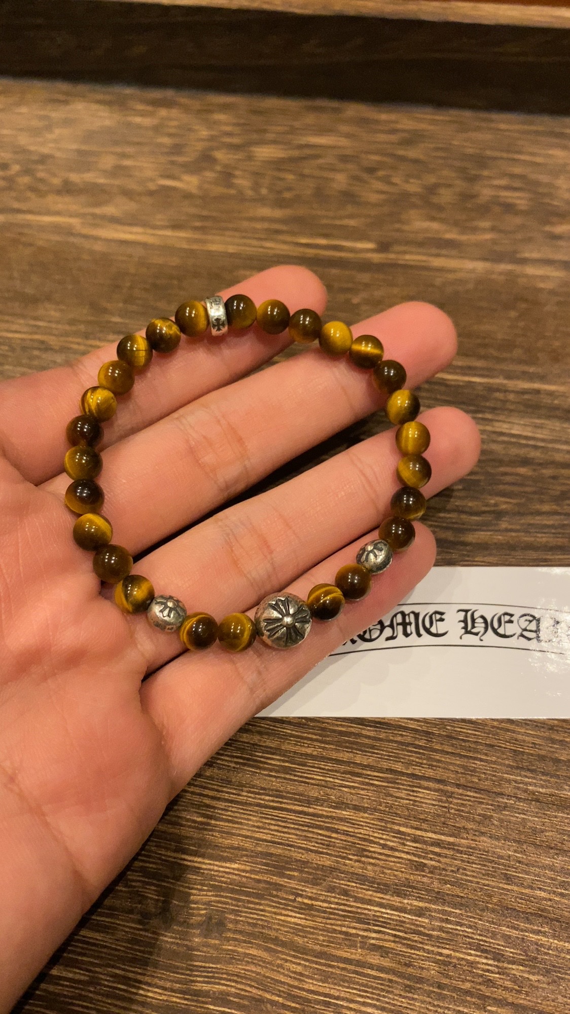 Silver bead bracelet