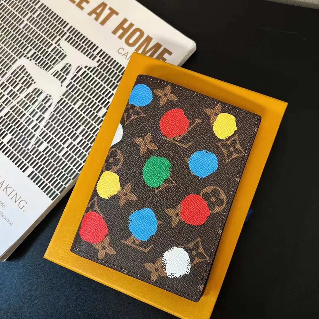 Stitching detail of the passport cover