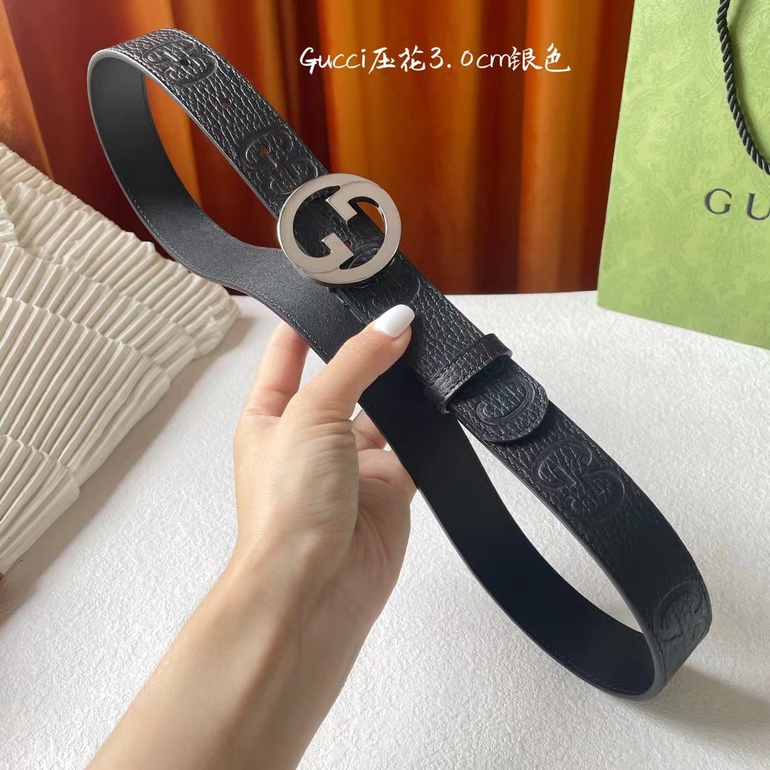 古奇3厘米宽这款腰带以GG皮革精心打