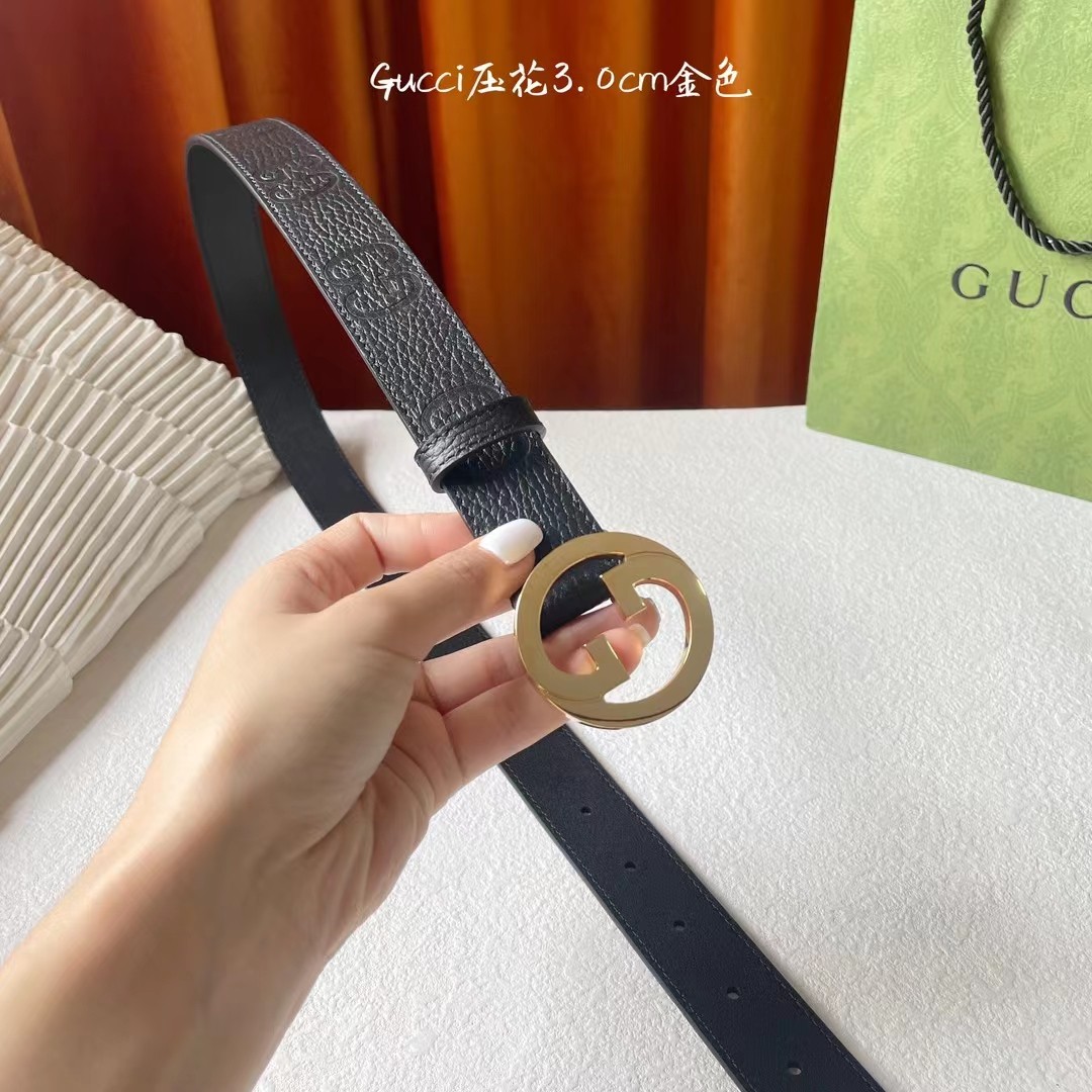 古奇3厘米宽这款腰带以GG皮革精心打