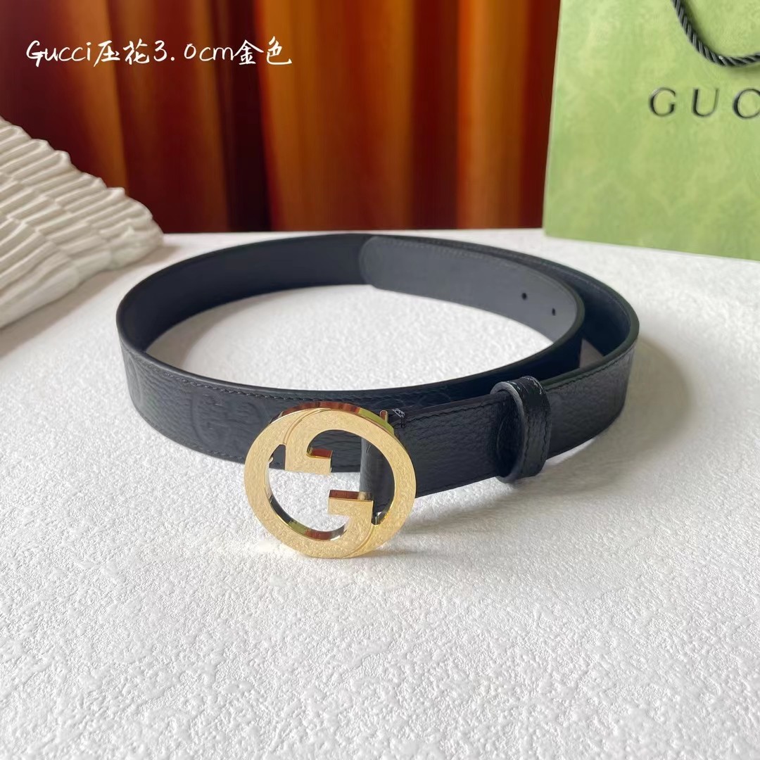 古奇3厘米宽这款腰带以GG皮革精心打