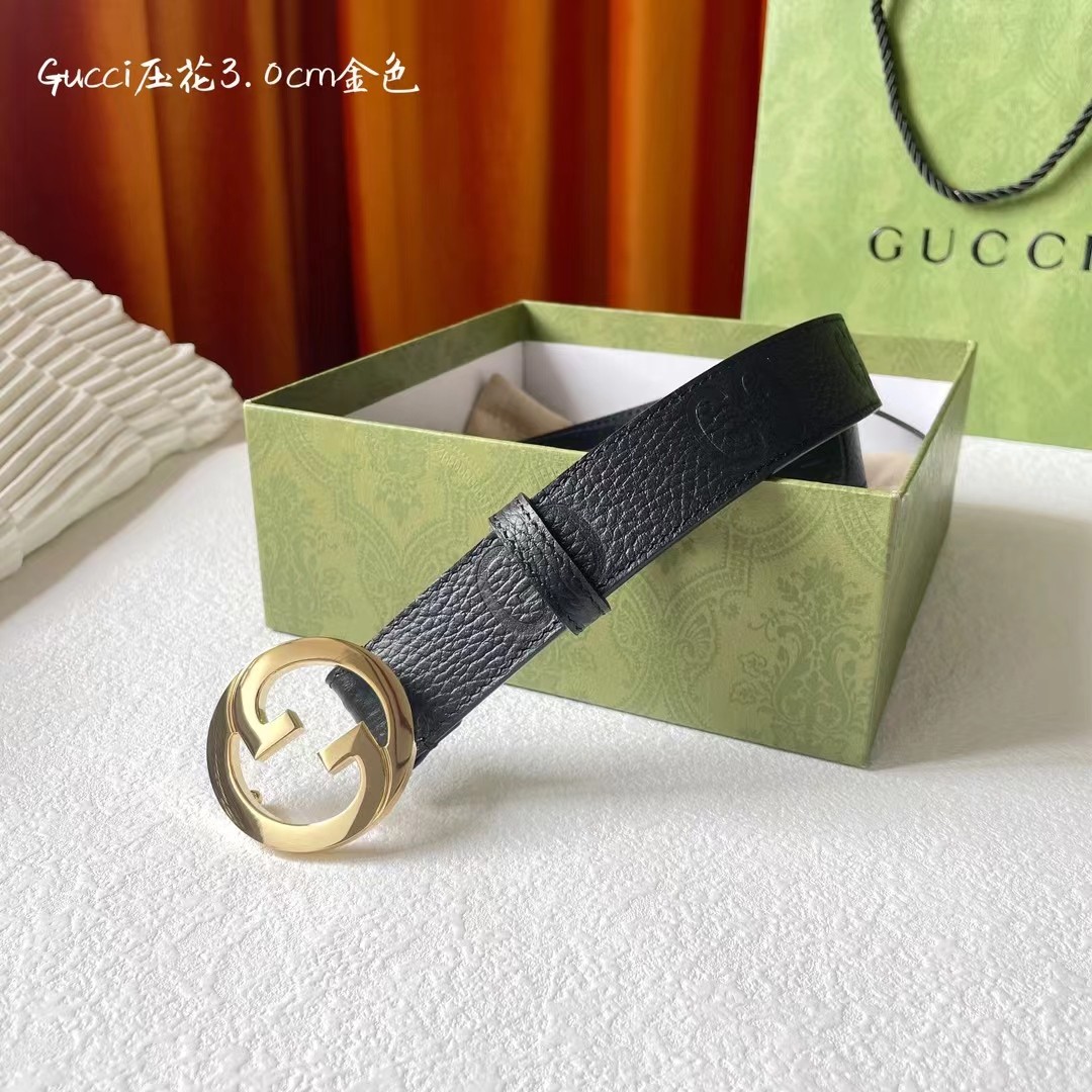 古奇3厘米宽这款腰带以GG皮革精心打