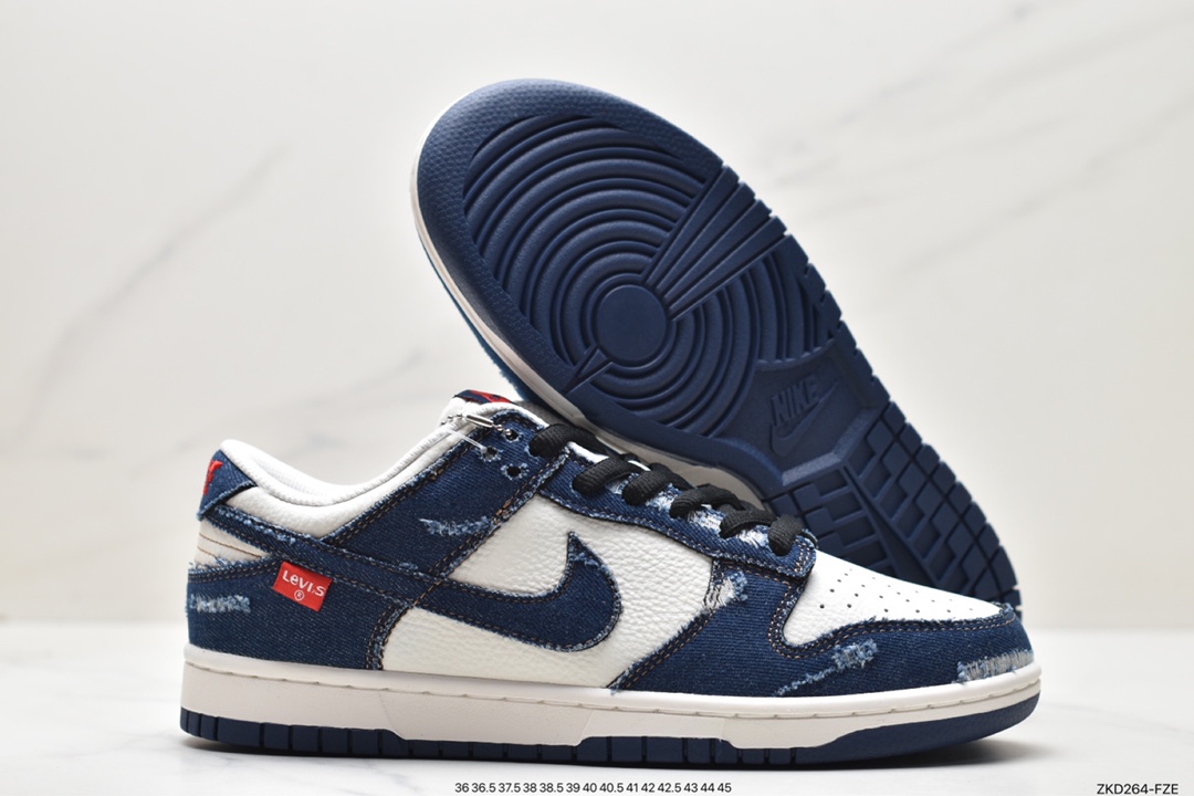 Levis co-branded Nike SB Dunk Low Levis denim ripped low-top casual sneakers LE0021-001