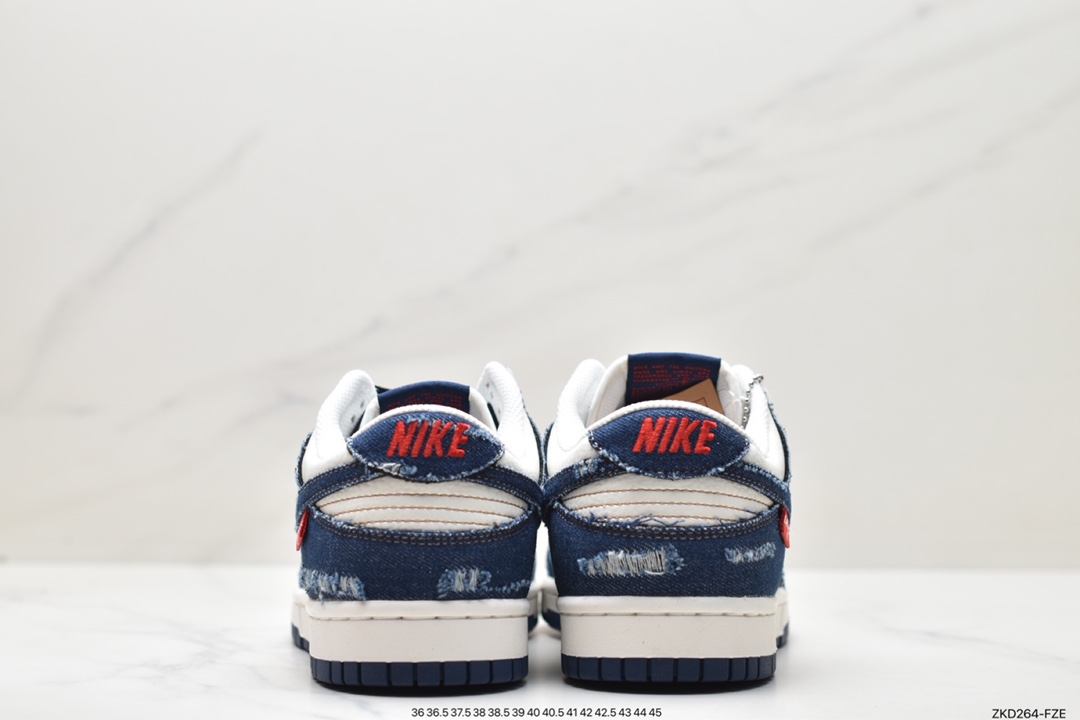 Levis co-branded Nike SB Dunk Low Levis denim ripped low-top casual sneakers LE0021-001