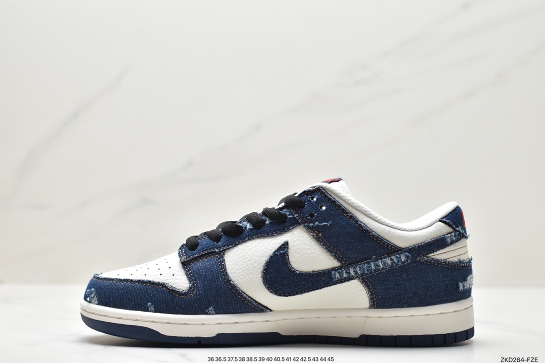 Levis co-branded Nike SB Dunk Low Levis denim ripped low-top casual sneakers LE0021-001