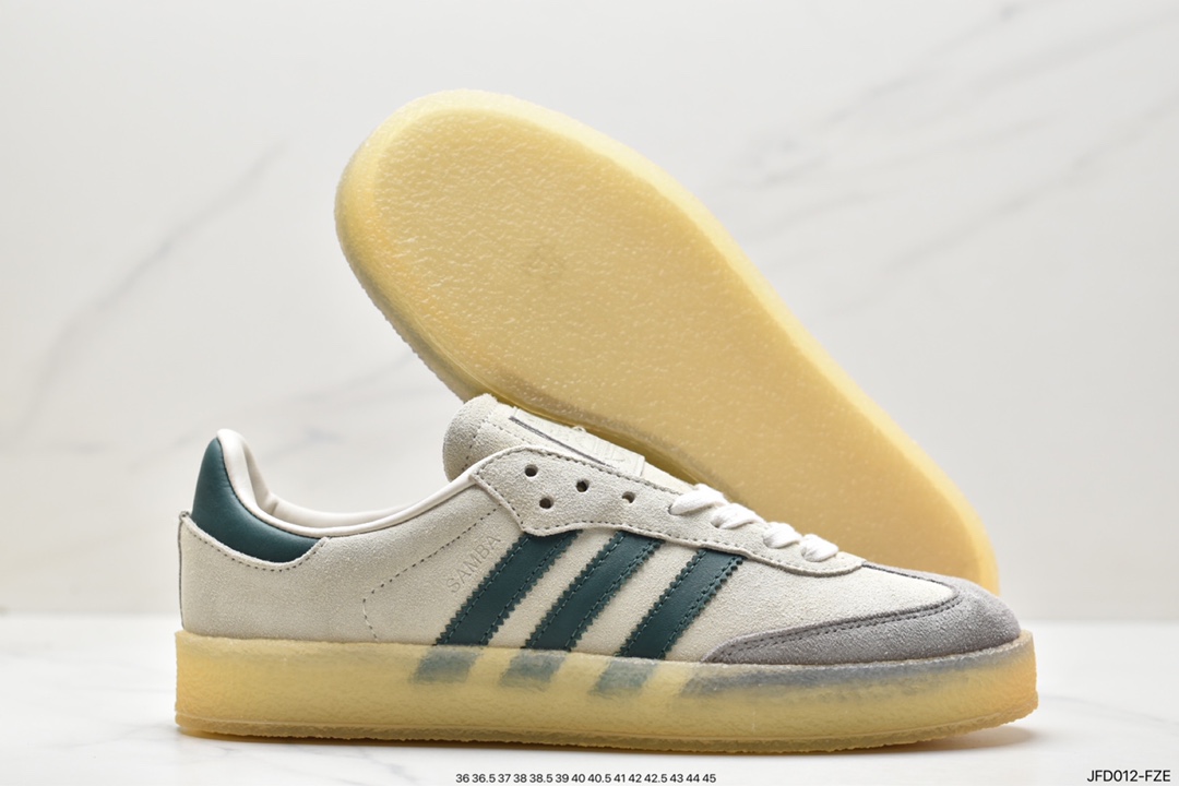 adidas SAMBA KITH CLARKS clover retro casual non-slip wear-resistant low-top sneakers ID7297