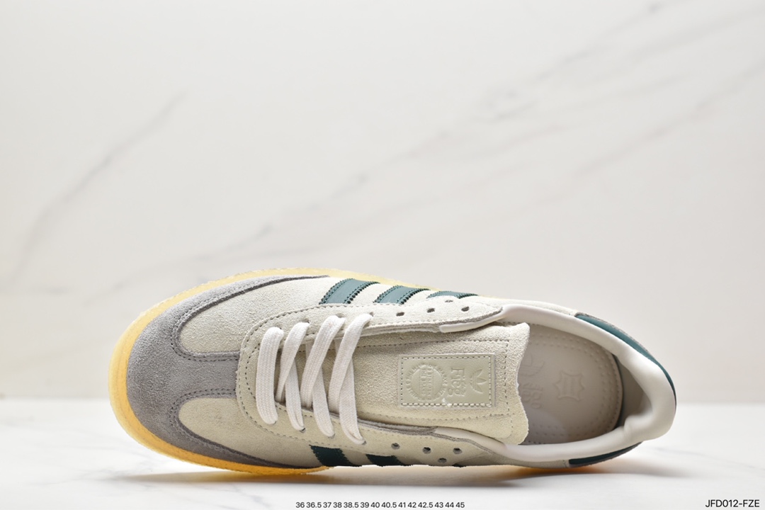 adidas SAMBA KITH CLARKS clover retro casual non-slip wear-resistant low-top sneakers ID7297