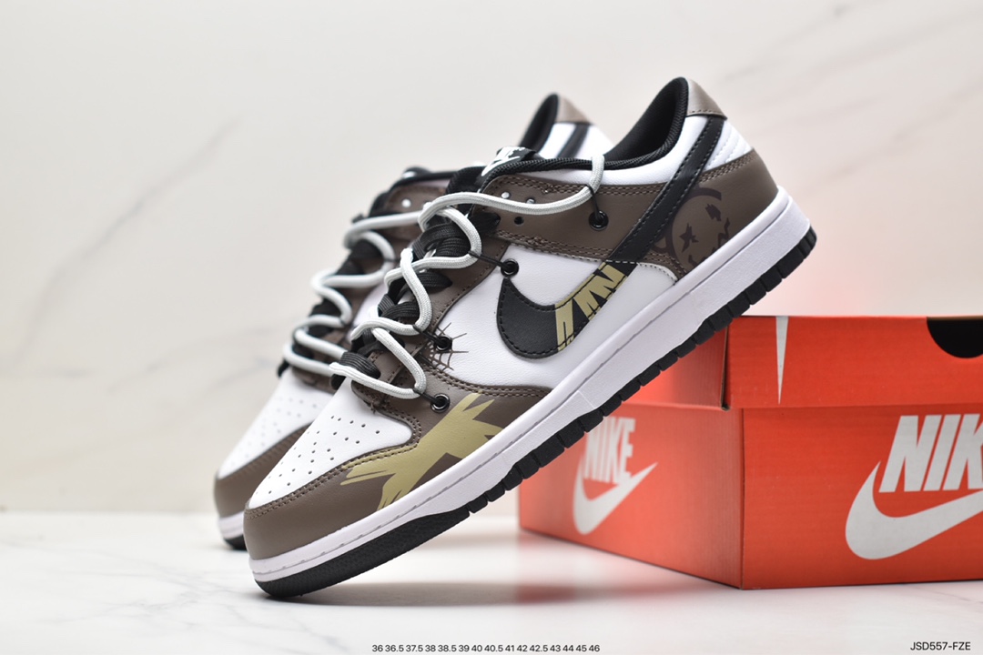 Futura x Nike Dunk Low deconstructed strap skate shoes DD1391-100