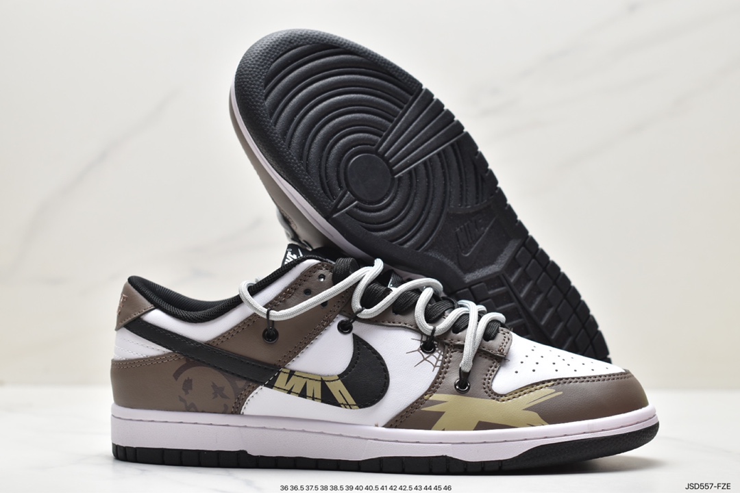 Futura x Nike Dunk Low deconstructed strap skate shoes DD1391-100