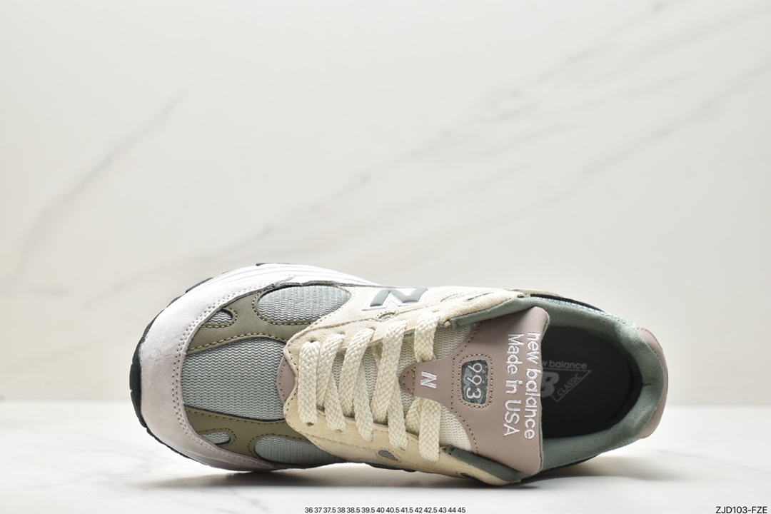 Co-branded New York fashion brand Aimé Leon Dore x NBNew Balance Made in USA MR993 series of American-made running shoes ”Brown Green Black” MR993KTI