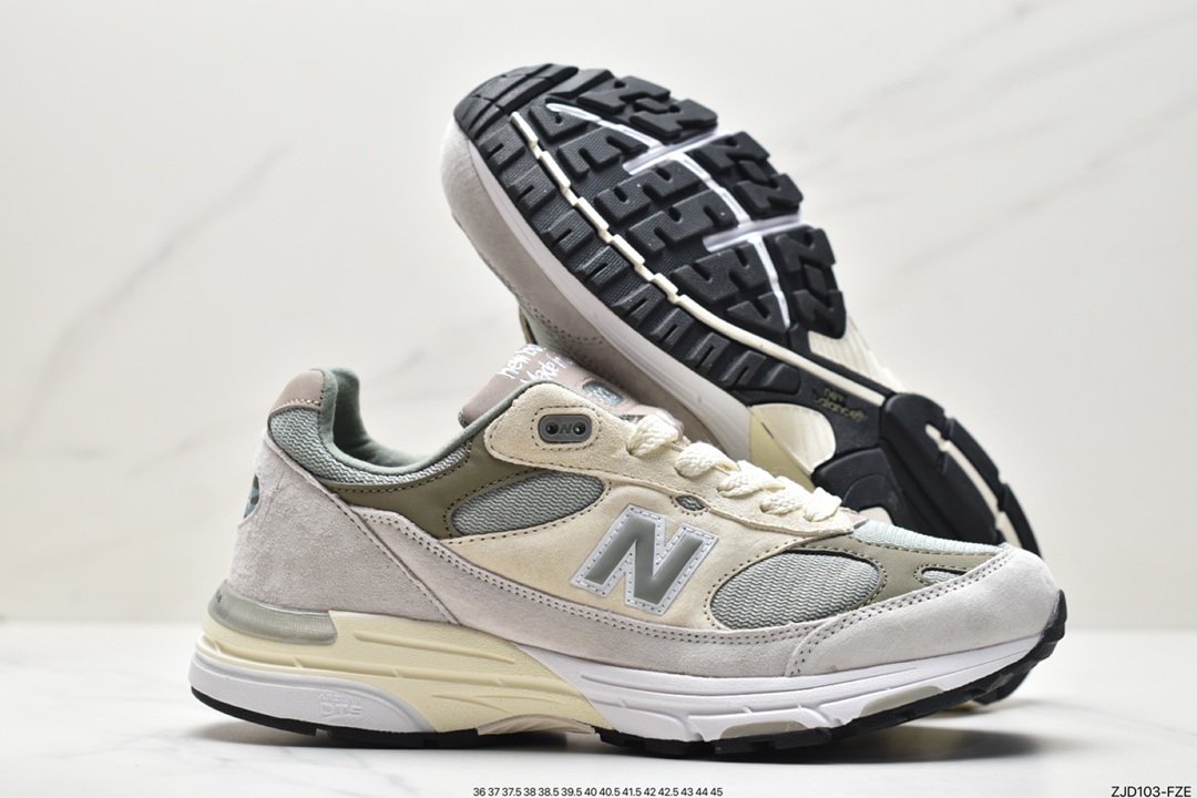 Co-branded New York fashion brand Aimé Leon Dore x NBNew Balance Made in USA MR993 series of American-made running shoes ”Brown Green Black” MR993KTI