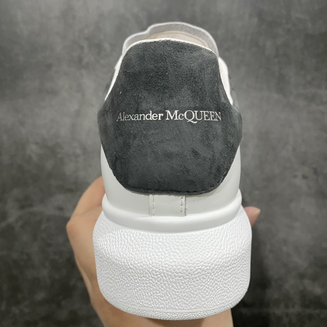 Alexander McQueen/Alexander McQueen platform shoes thick sole heightening white shoes dark gray tail