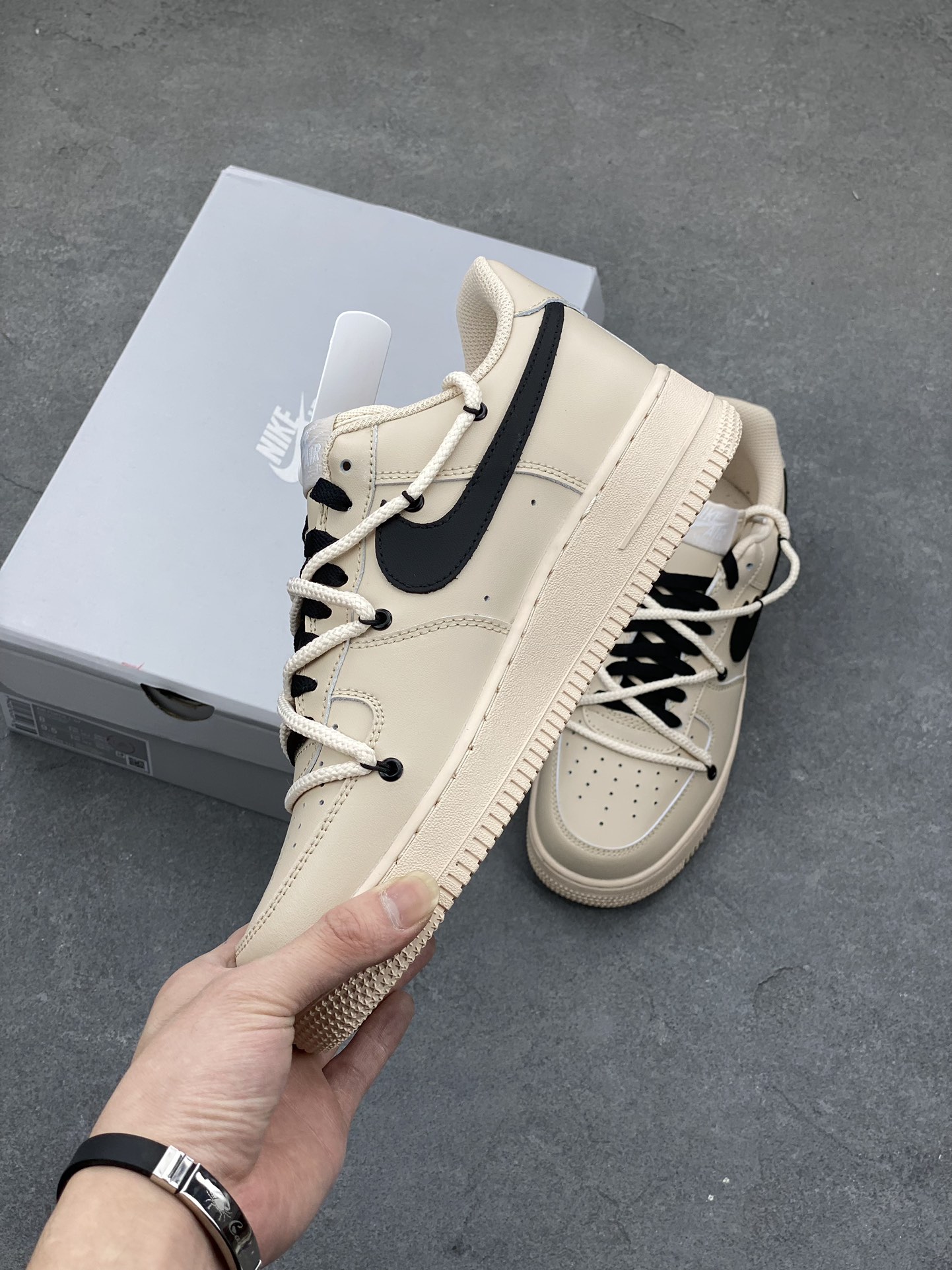Nike Air Force 1 Low '07 Double Laces Casual Sneakers - Brown Black 4 i1684793918 9610 2