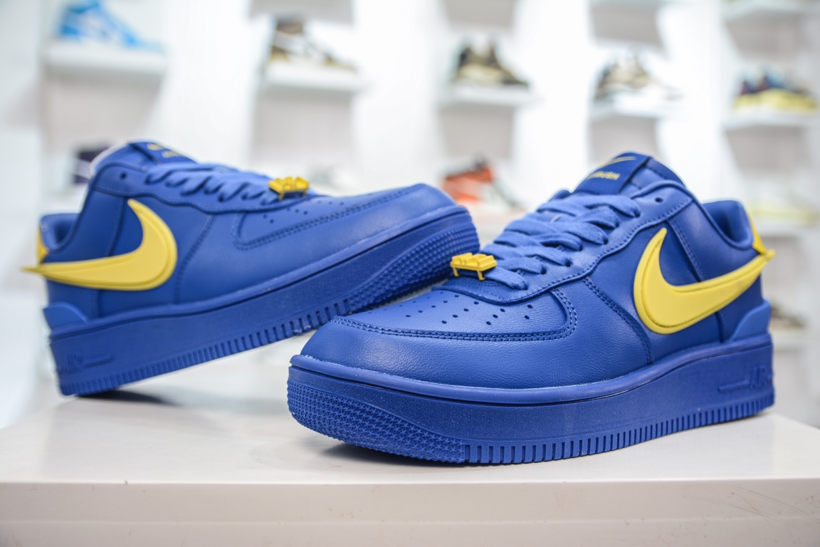 Upgraded version Ambush x Nike Air Force 1 Low blue and yellow DV3464-400