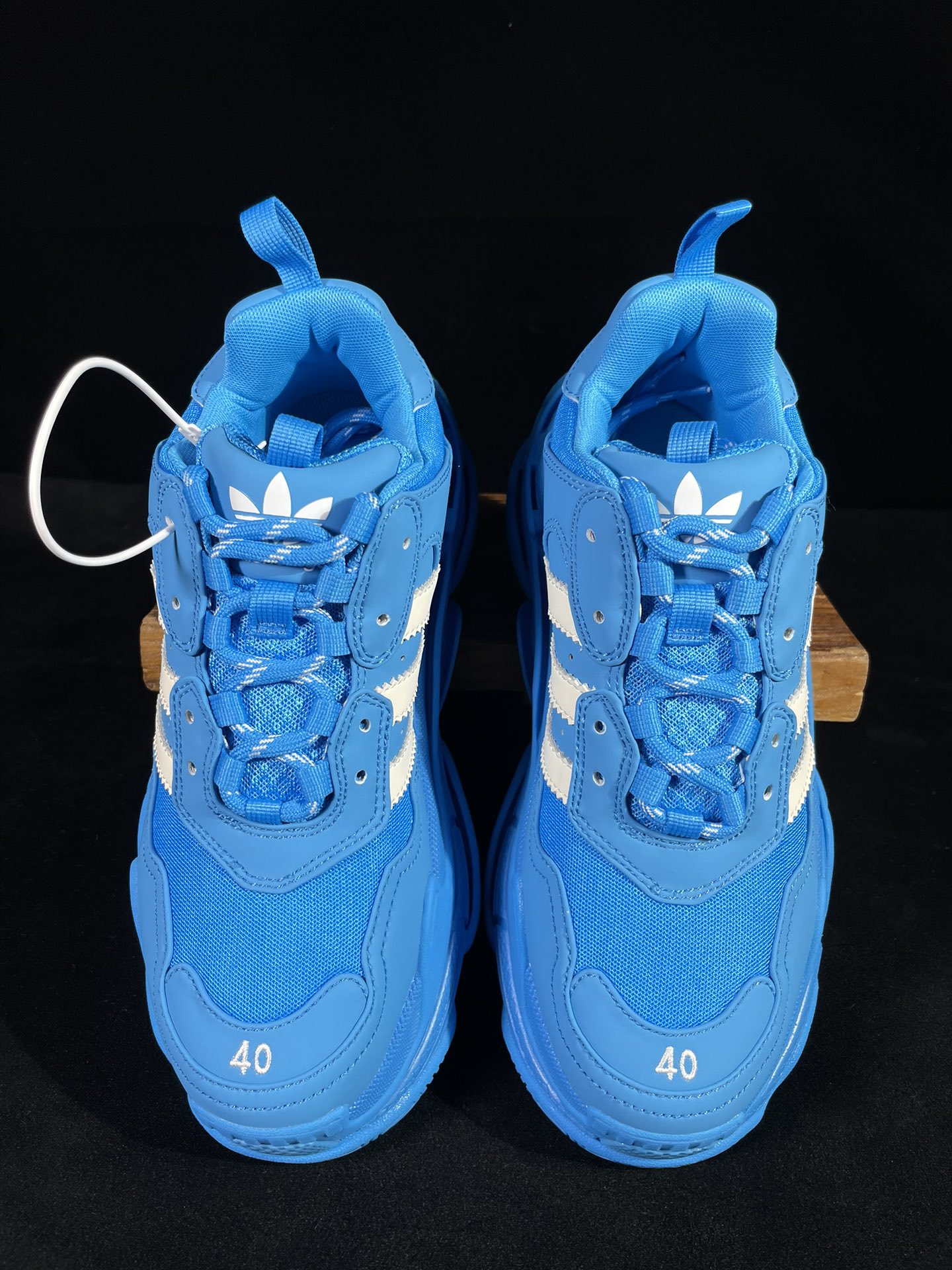 巴黎2代联名阿迪达斯 蓝白Balenciaga Triple S x Ad 阿迪达斯跨界奢侈品联名款 巴