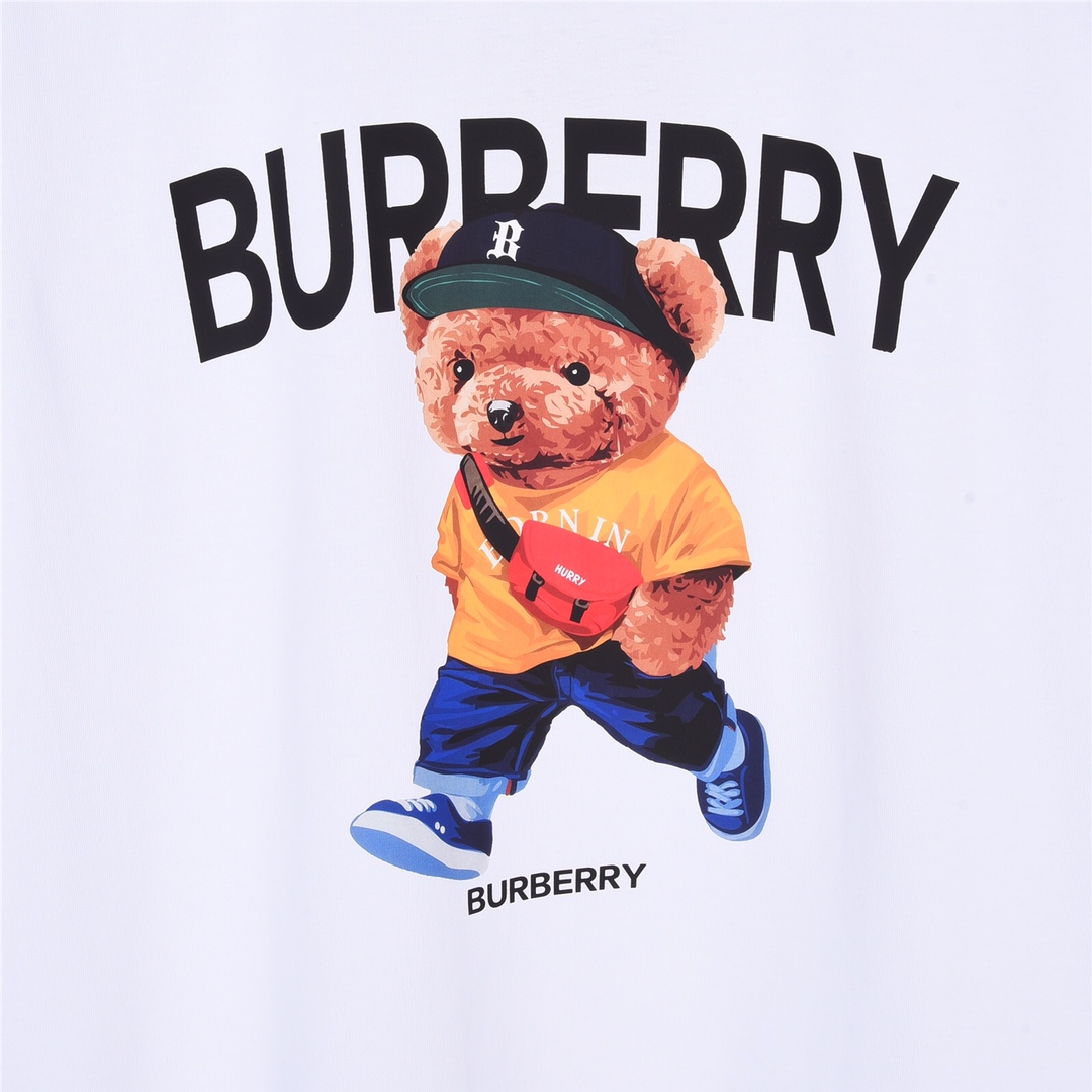 160 Burberry巴宝莉23ss秀场限定款公仔熊印花短袖