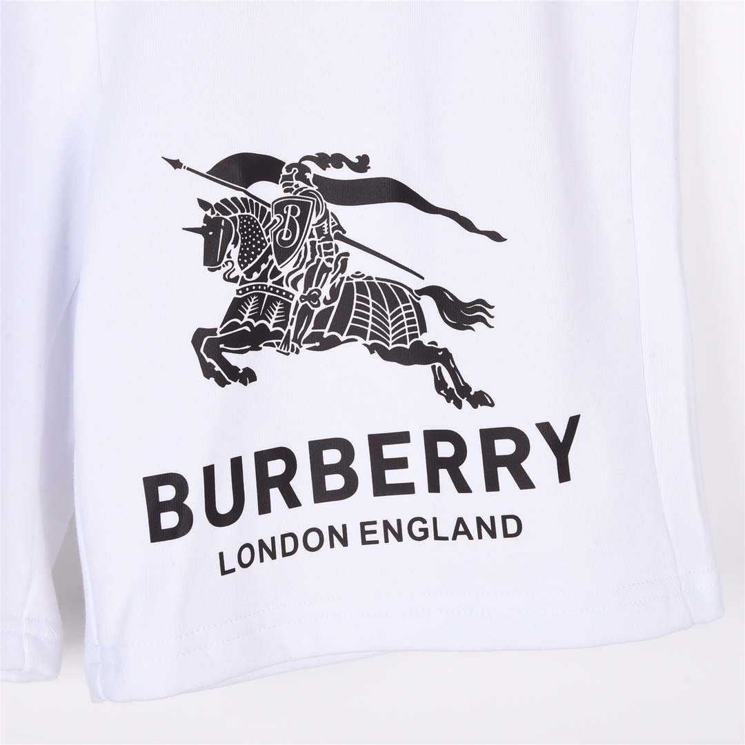 180 Burberry/巴宝莉 23Fw限定秀新骑士战马logo印花短裤