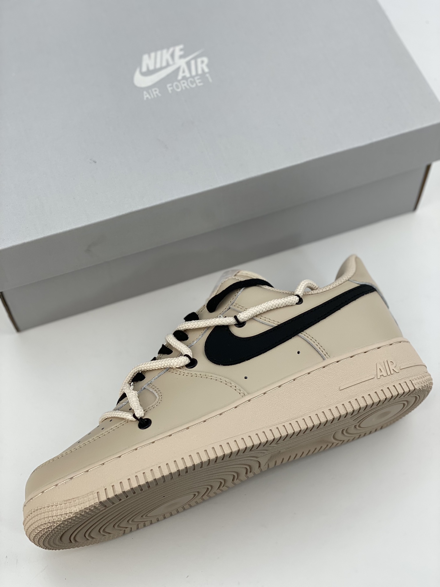 Nike Air Force 1 Low 07 Deconstructed Strap Milk Coffee Black CW2288-111