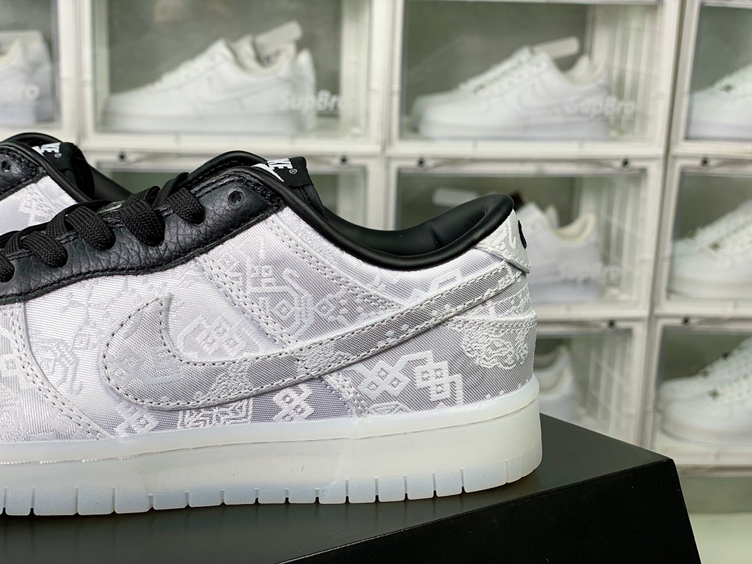 Fragment Design x Clot x 【Nike】 SB Dunk Low ”20th Anniversary/White Silk” dunk series low top FN0315-110