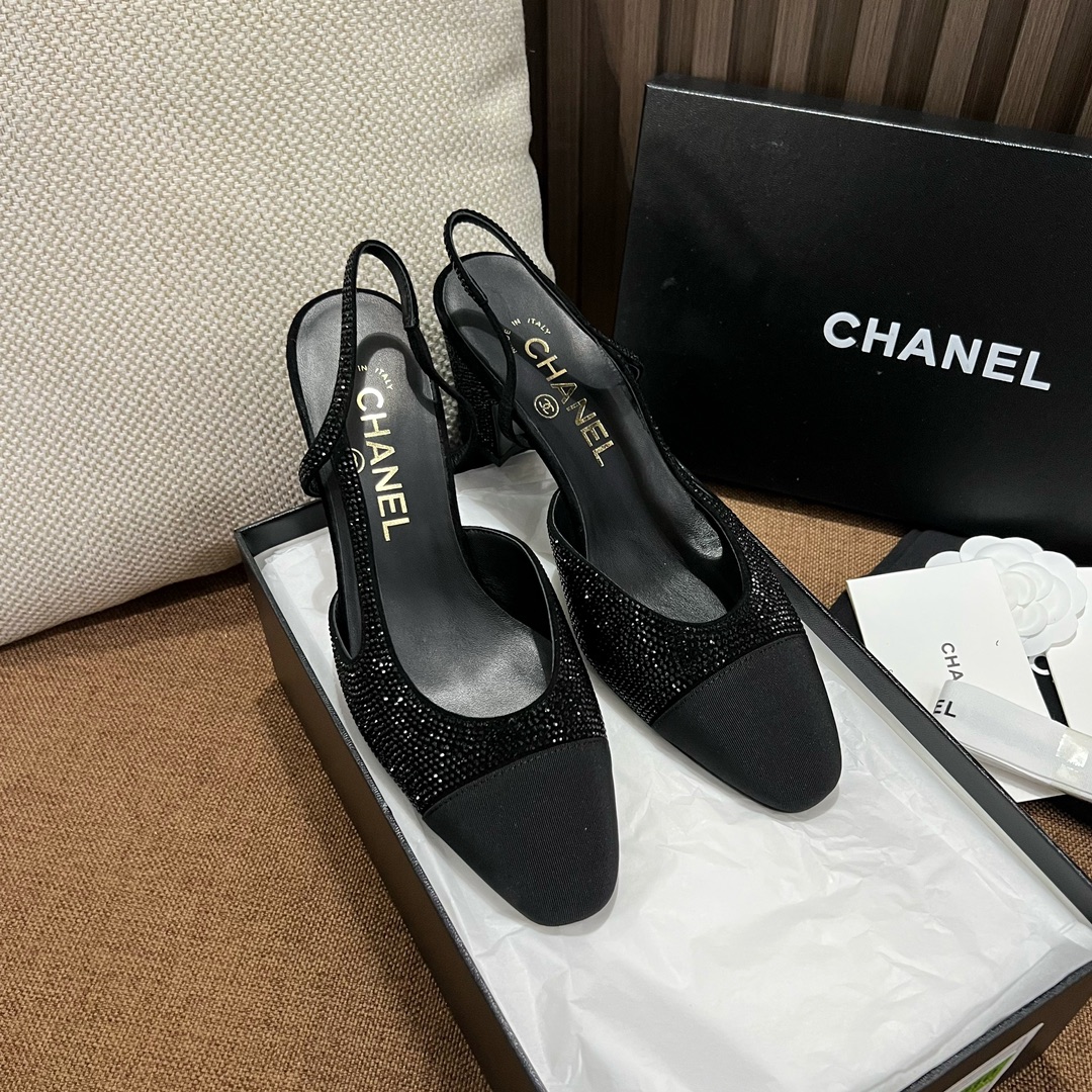 샤넬 큐빅 블랙 신발 레플리카 24483