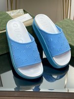 Gucci Shoes Sandals Slippers High Quality Customize
 Green Openwork TPU Summer Collection Beach