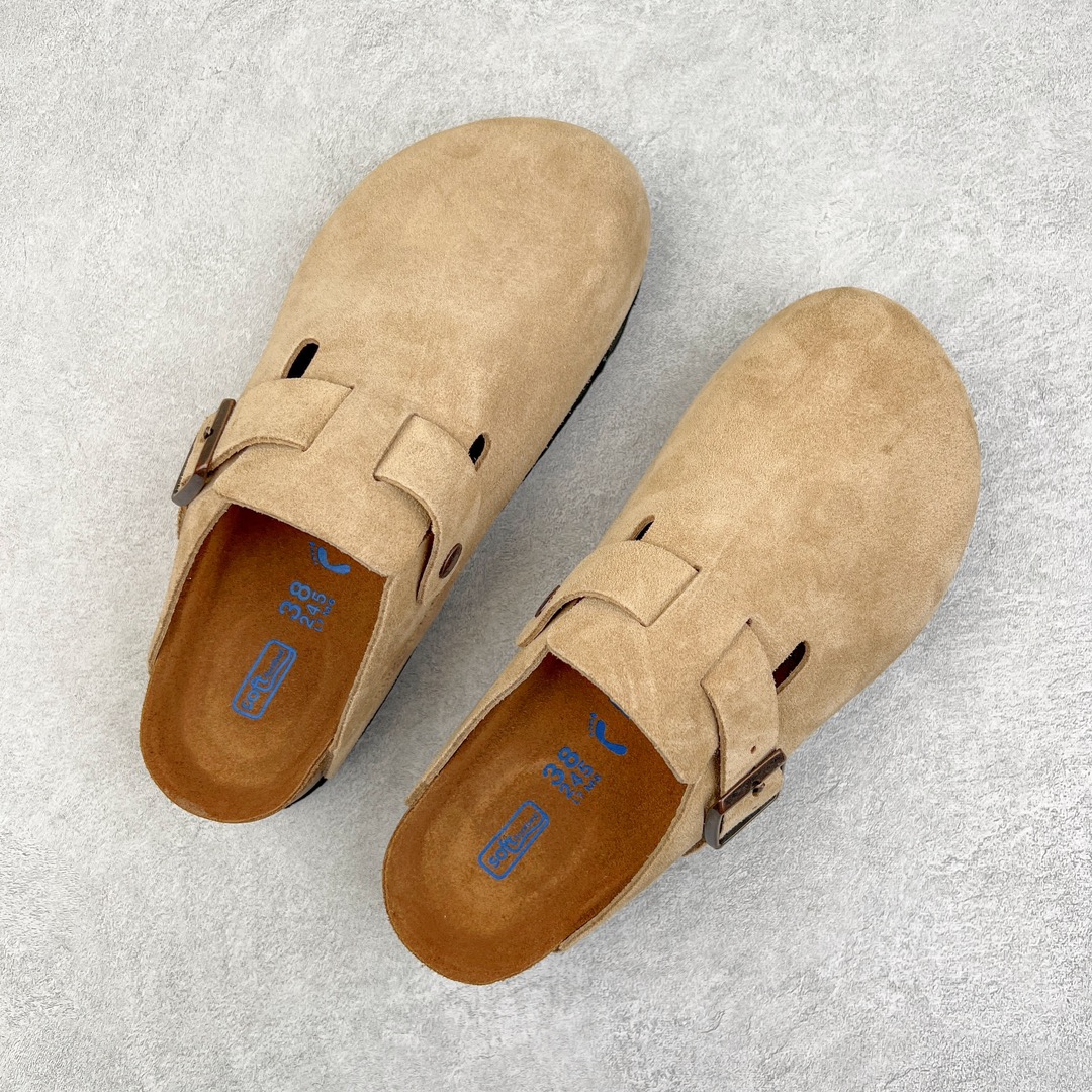 图片[3]-零售💰240 ＃DC Birkenstock Boston VL 勃肯软木底包头拖鞋 天鹅绒般的绒面革赋子休闲的经典外观 四季皆宜 柔软的鞋床采用额外的泡沫缓冲层 提供额外的舒适感和全天支撑 全网独家首发 源于德国的严谨工艺  牛巴戎面 中层松木 EVA 三层组合大底 优质牛皮面料五金扣 出口订单 尺码：35-44 编码：by2936040-运动鞋