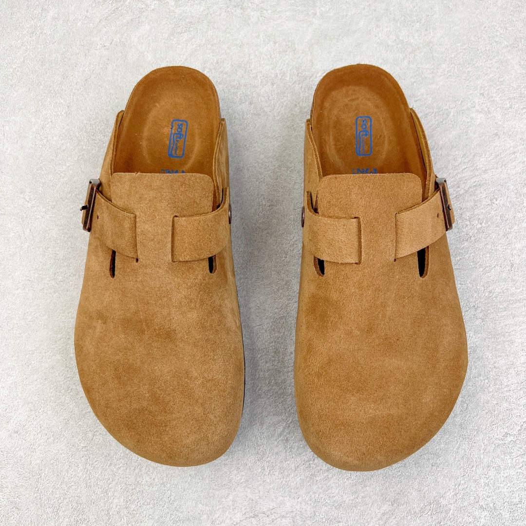 图片[2]-零售💰240 ＃DC Birkenstock Boston VL 勃肯软木底包头拖鞋 天鹅绒般的绒面革赋子休闲的经典外观 四季皆宜 柔软的鞋床采用额外的泡沫缓冲层 提供额外的舒适感和全天支撑 全网独家首发 源于德国的严谨工艺  牛巴戎面 中层松木 EVA 三层组合大底 优质牛皮面料五金扣 出口订单 尺码：35-44 编码：by2936040-运动鞋