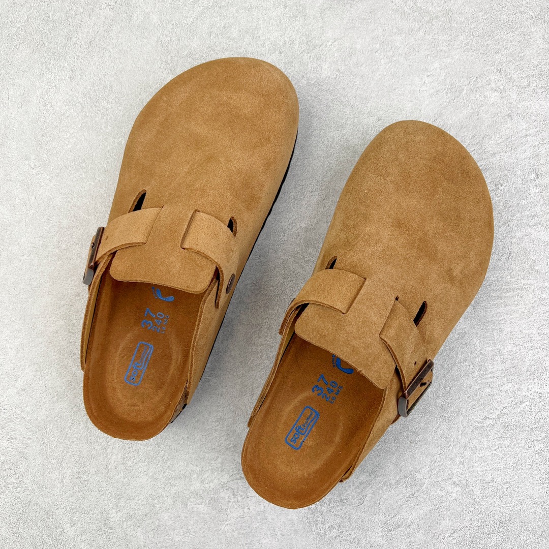 图片[3]-零售💰240 ＃DC Birkenstock Boston VL 勃肯软木底包头拖鞋 天鹅绒般的绒面革赋子休闲的经典外观 四季皆宜 柔软的鞋床采用额外的泡沫缓冲层 提供额外的舒适感和全天支撑 全网独家首发 源于德国的严谨工艺  牛巴戎面 中层松木 EVA 三层组合大底 优质牛皮面料五金扣 出口订单 尺码：35-44 编码：by2936040-运动鞋