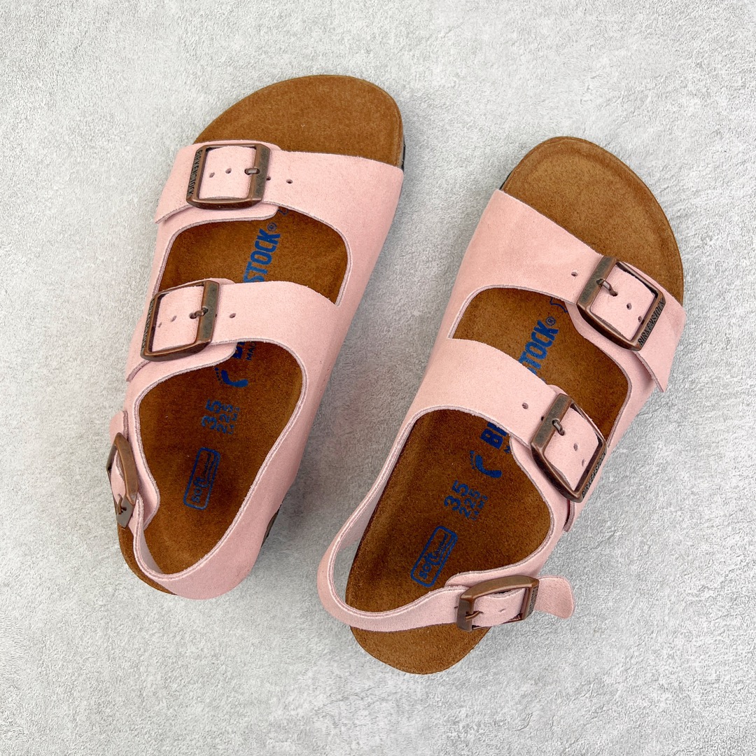 图片[3]-零售💰240 ＃DC Birkenstock Arizona 系列勃肯皮革绒面双扣时尚凉拖鞋 牛皮绒面革质地柔软 搭配可调节鞋扣提升穿着舒适度 人体工学设计分散脚部压力 保护脚踝 软木乳胶鞋床具有一定的收缩性 长时间穿着后能贴合脚型 EVA鞋底回弹性和抗张性力高 具有良好的防震、缓冲性  四季皆宜 柔软的鞋床采用额外的泡沫缓冲层 提供额外的舒适感和全天支撑 全网独家首发 源于德国的严谨工艺  牛巴戎面 中层松木 EVA 三层组合大底 优质牛皮面料五金扣 出口订单 尺码：35-44 编码：by2936040-运动鞋