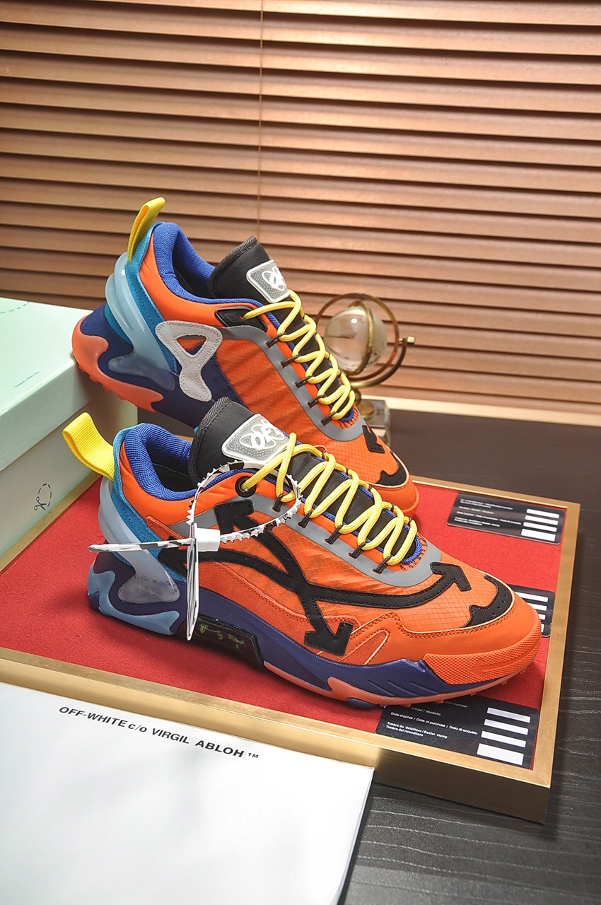 Off-White Men's Orange Leather & Mesh Running Shoes Sneakers Size 38-44 7 i1684863005 7143 5