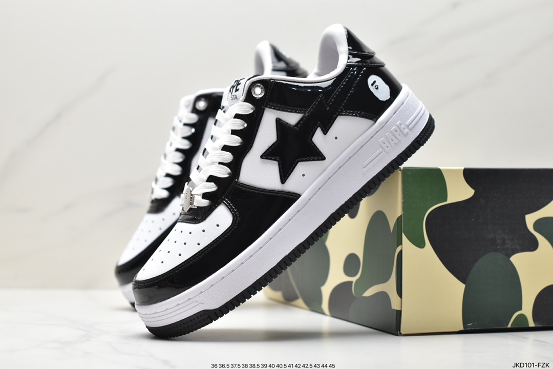 Japan's Harajuku fashion brand A Bathing Ape BAPE Sk8 Sta Low SK8 series low-top casual sports skateboard shoes