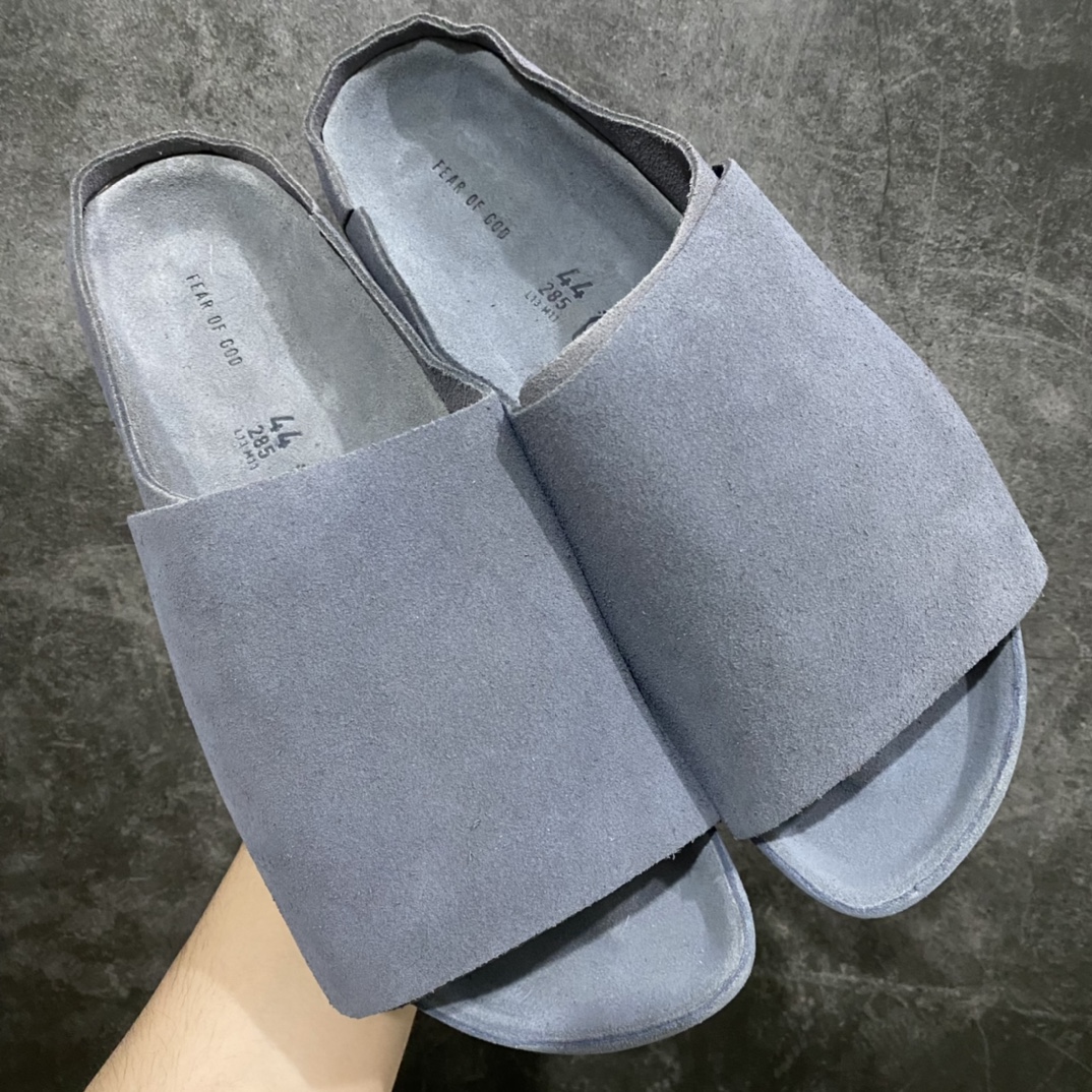 FEAR OF GOD x Birkenstock co-branded Velcro slippers are here FOG x Birkenstock co-branded