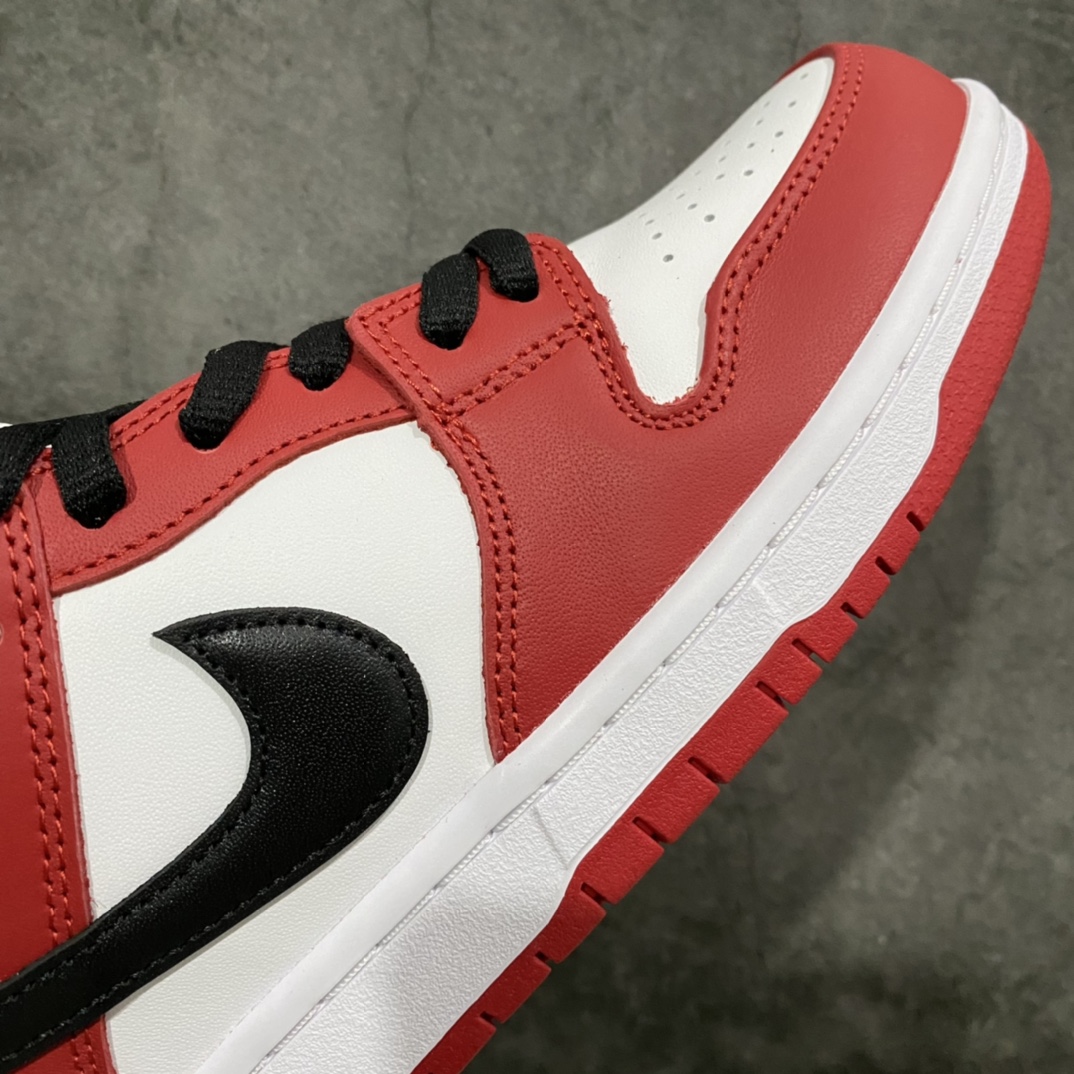 [Top Pure Original] Nike SB Dunk Low Chicago Black White Red BQ6817-600