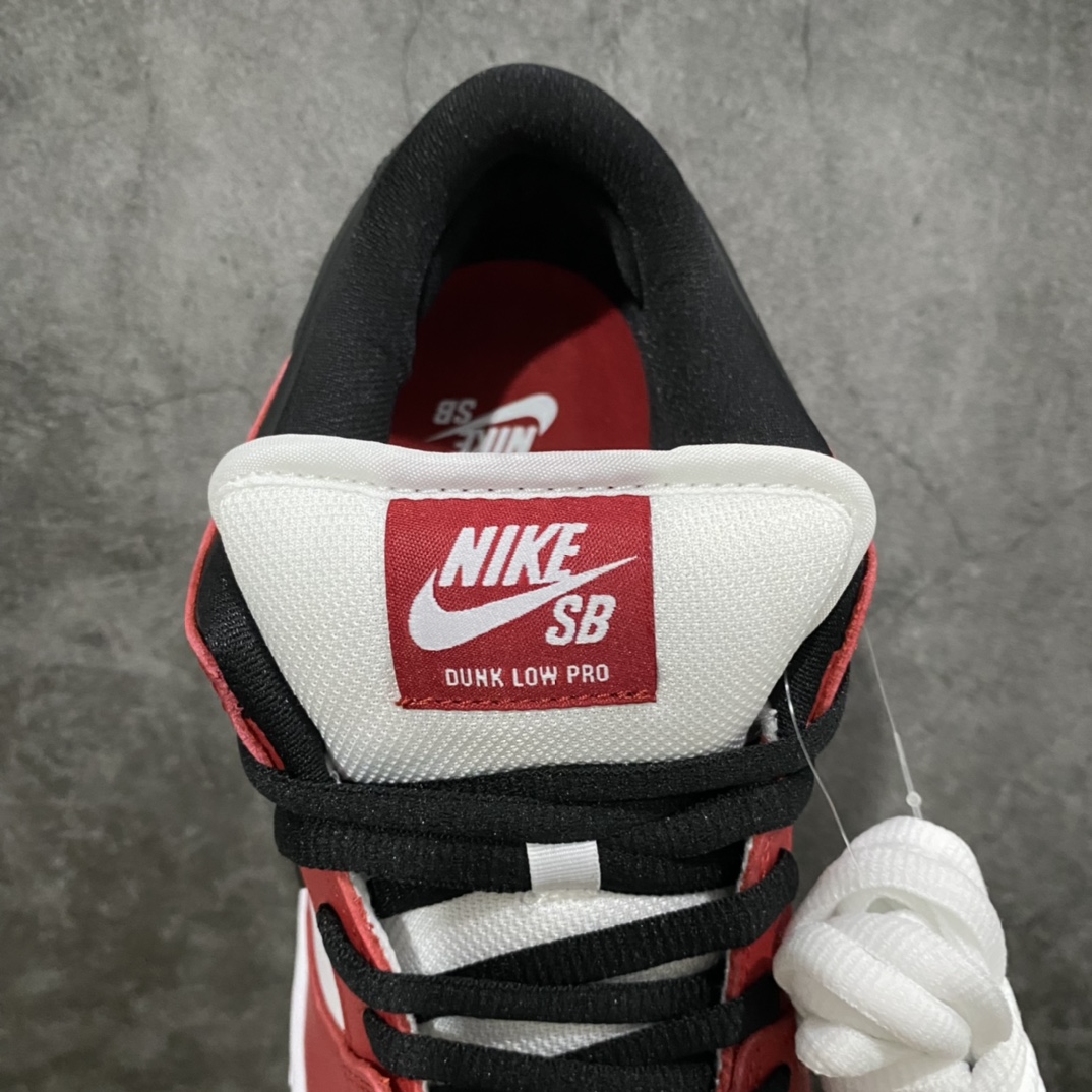 [Top Pure Original] Nike SB Dunk Low Chicago Black White Red BQ6817-600