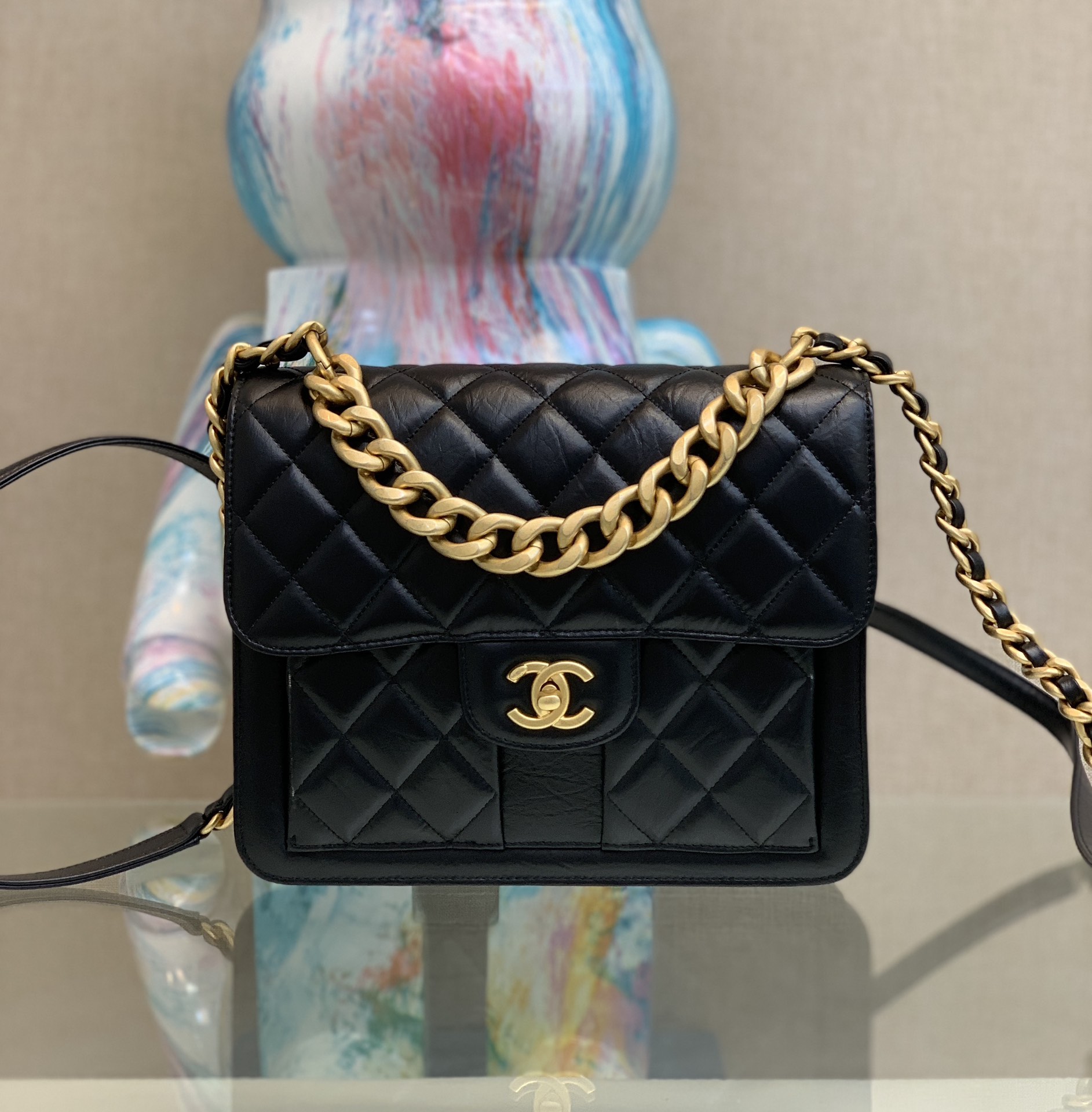 Chanel Classic Flap Bag Backpack Crossbody & Shoulder Bags Cowhide Vintage Chains