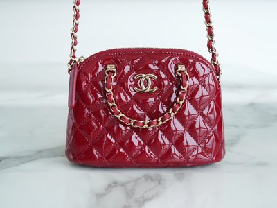 Designer High Replica
 Chanel Bags Handbags Red Patent Leather Vintage Chains