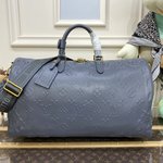 Louis Vuitton LV Keepall Travel Bags Online Sale
 Grey White Cowhide M21845