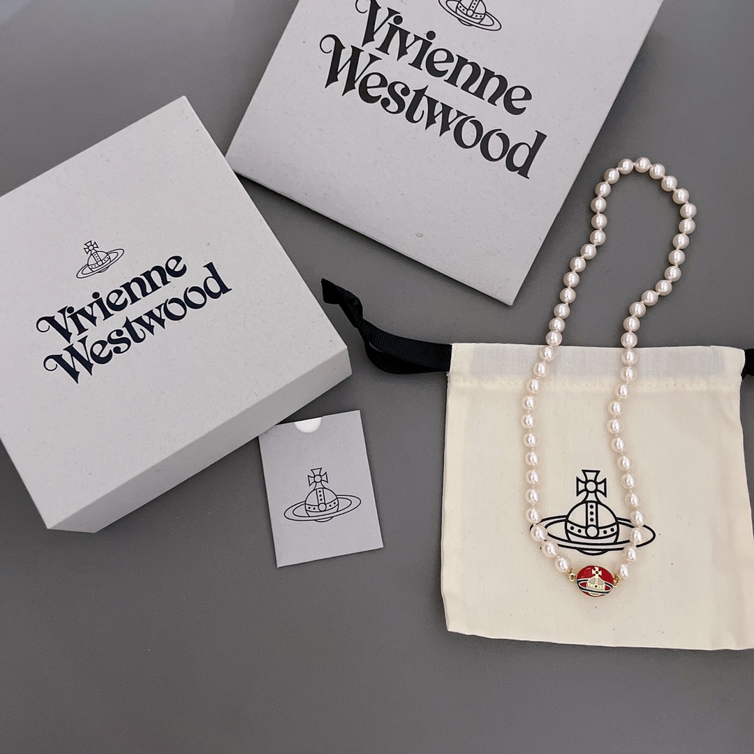 Vivienne Westwood Biżuteria Naszyjniki & wisiorki Czarny Różowy Czerwony Fashion