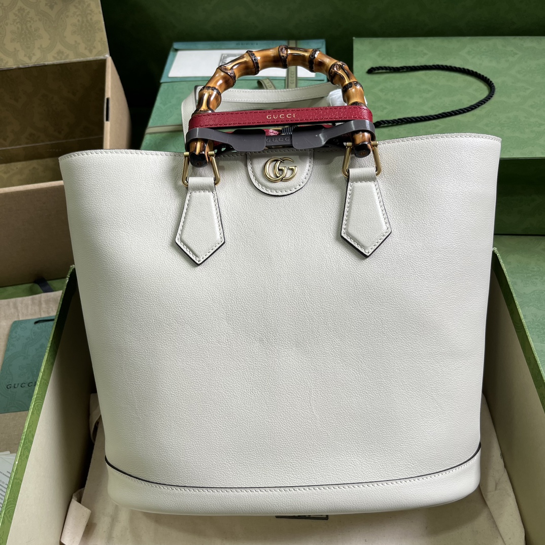 Gucci Diana бамбуковая средняя сумка-тоут из натуральной кожи