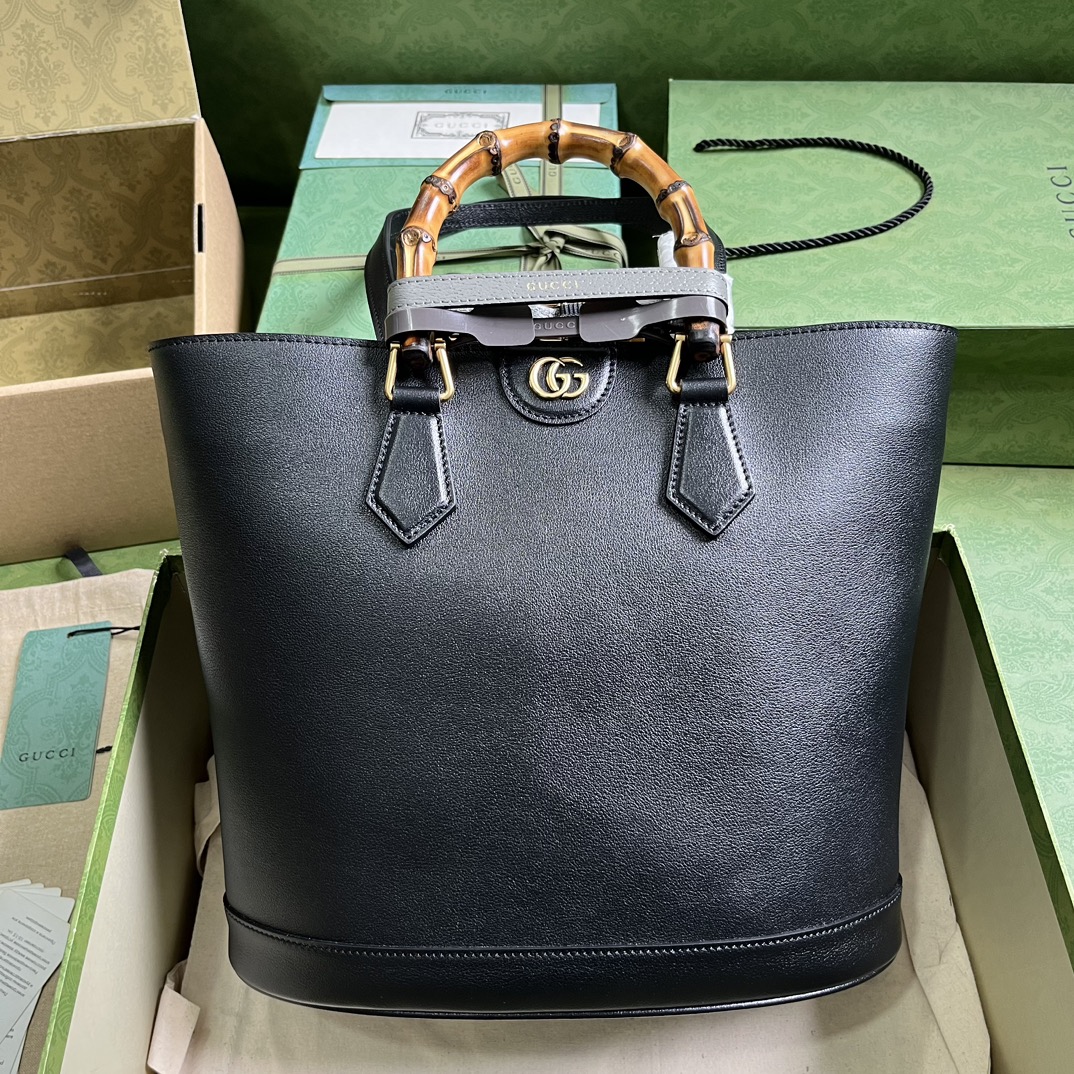 Gucci Diana Tassen handtassen Tote Tas Zwart Goud