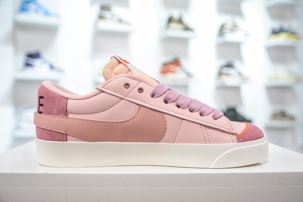 E Nike Blazer 77 Low Jumbo ”Light Soft Pink Arctic Orange” 1977 Trailblazer series low-top sneakers DQ1470-106